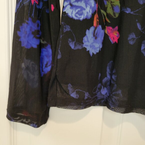 I.N.C. Floral Mesh Turtleneck Top - Picture 5 of 11